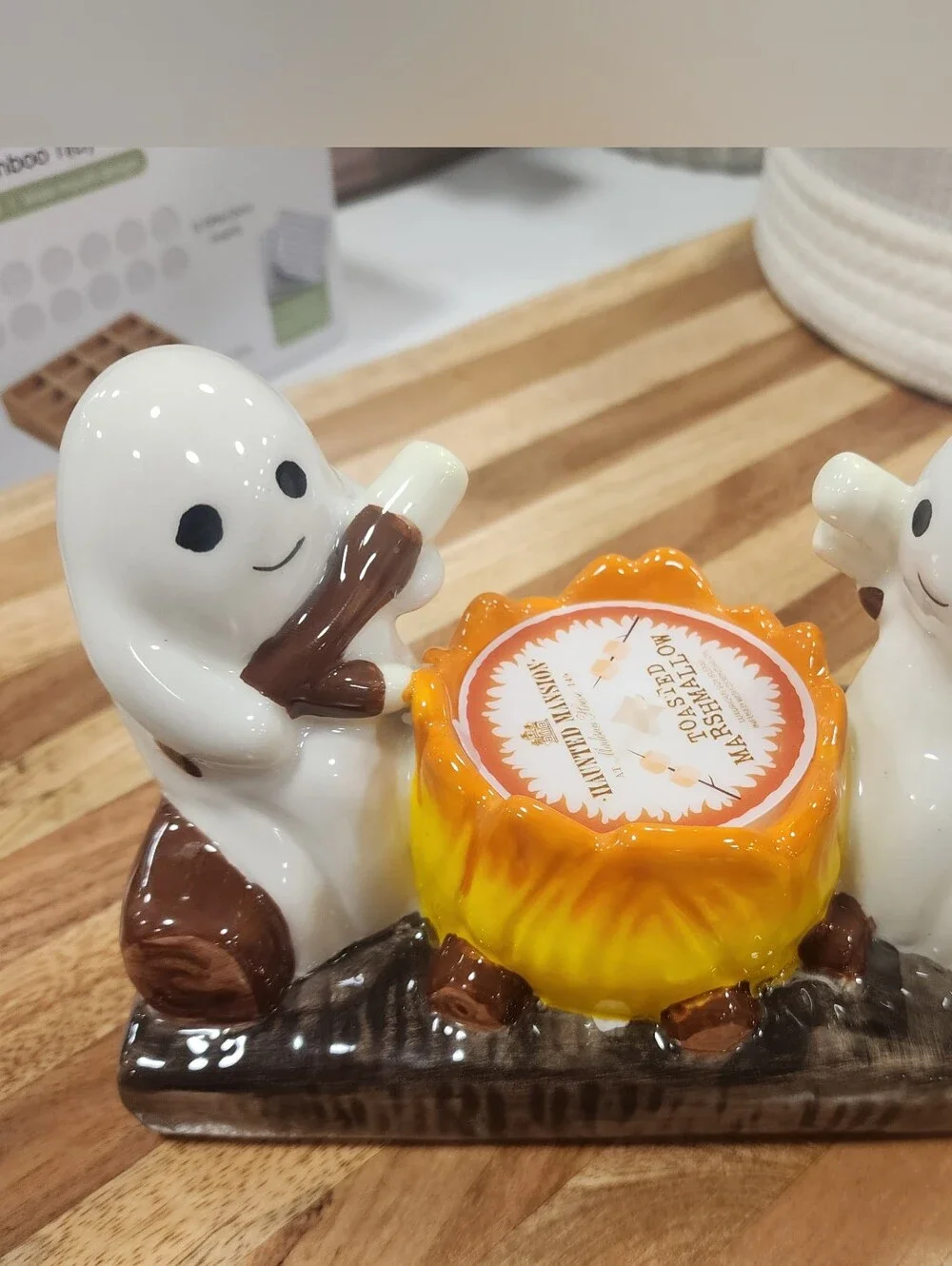SUMMERWEEN HALLOWEEN Campfire GHOSTS CANDLE Scented Toasted Marshmallow
